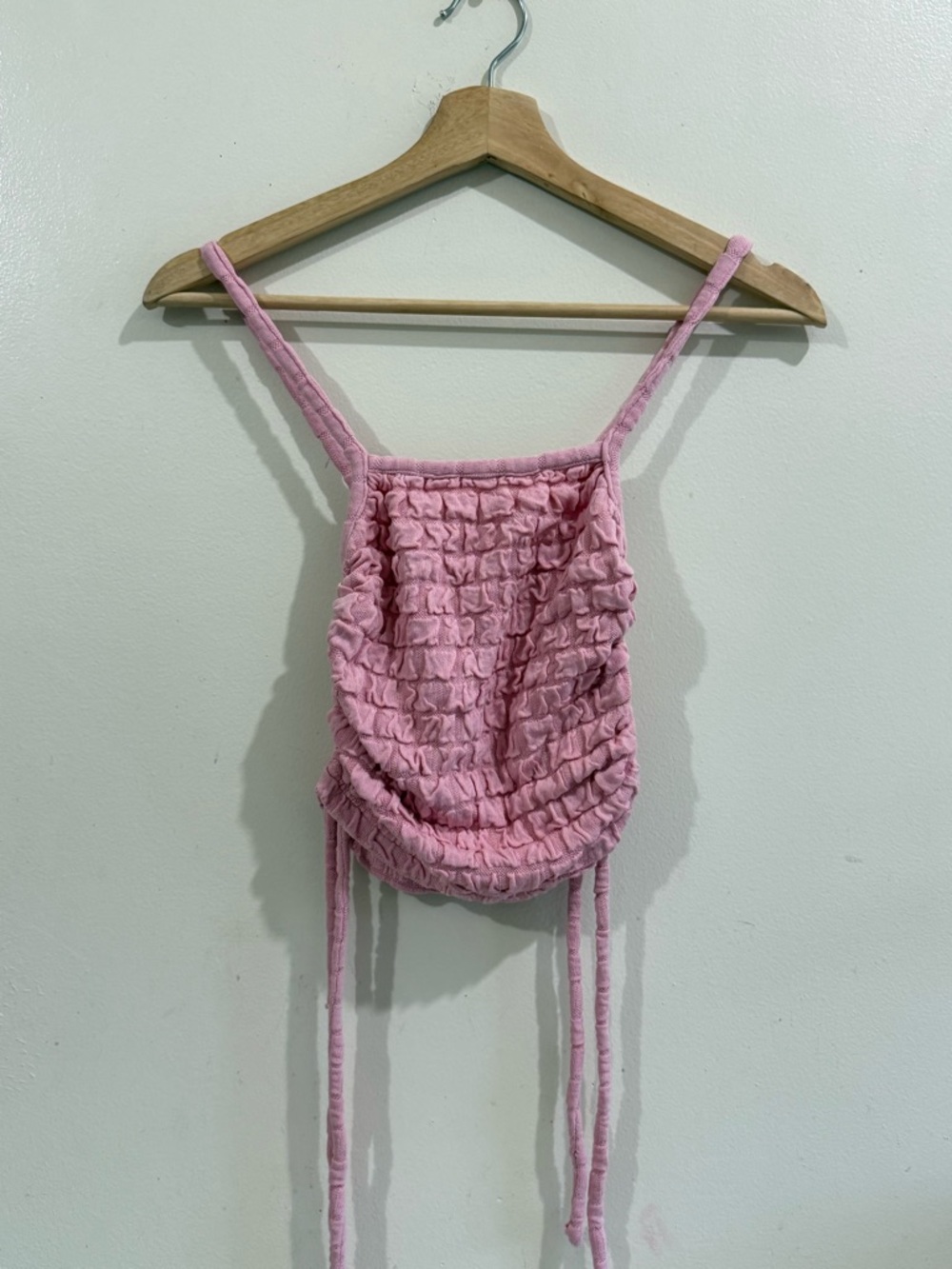 SABO Pink Ribbed Cropped Tank Top - Picture 2 of 5